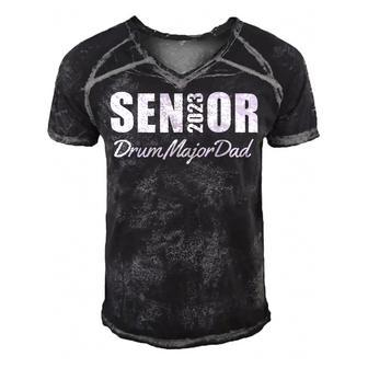 2023 Senior Drum Major Dad Marching Band Parent 2023 Gift For Women Men's Short Sleeve V-neck 3D Print Retro Tshirt | Mazezy