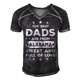 Alabama Dad Funny Saying Home State Gift For Women Men's Short Sleeve V-neck 3D Print Retro Tshirt | Mazezy