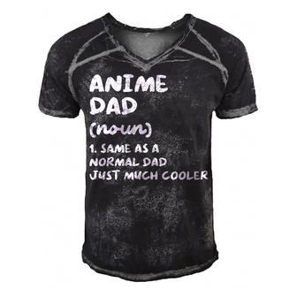 Anime Dad Definition Funny Japanese Gift For Womens Gift For Women Men's Short Sleeve V-neck 3D Print Retro Tshirt | Mazezy