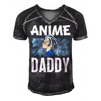 Anime Daddy Saying Animes Hobby Lover Dad Father Papa  Gift For Women Men's Short Sleeve V-neck 3D Print Retro Tshirt
