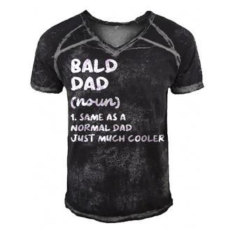 Bald Dad Definition Gift For Women Men's Short Sleeve V-neck 3D Print Retro Tshirt | Mazezy CA
