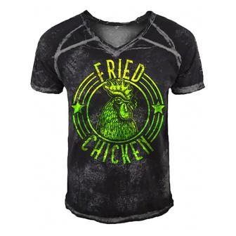 Funny Fried Chicken 420 Marijuana Cannabis Weed Dad Papa Gift For Women Men's Short Sleeve V-neck 3D Print Retro Tshirt | Mazezy