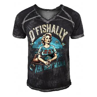 Funny Ofishally The Best Mama Fishing Mommy Mothers Day Gift For Women Men's Short Sleeve V-neck 3D Print Retro Tshirt | Mazezy DE