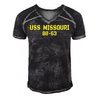 Missouri Veterans Day Memorial Day Father Grandpa Dad Son Gift For Women Men's Short Sleeve V-neck 3D Print Retro Tshirt | Mazezy