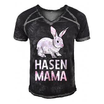 Rabbit Mum Rabbit Mother Pet Long Ear Gift For Womens Gift For Women Men's Short Sleeve V-neck 3D Print Retro Tshirt | Mazezy