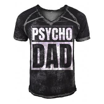 Weapons Design For Psycho Dad Handgun Lovers Gift For Women Men's Short Sleeve V-neck 3D Print Retro Tshirt | Mazezy