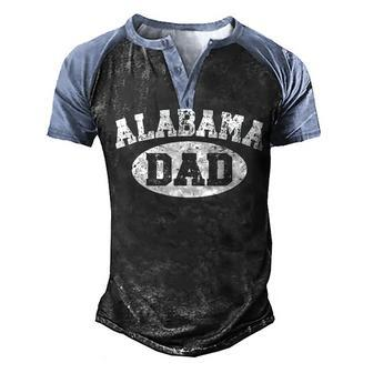 Alabama Dad Vintage Throwback Alabama Dad Classic Men's Henley Raglan T-Shirt | Mazezy