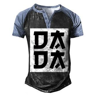 Anime Dad Otaku Dada Neko Best Dad Fathers Day Men's Henley Raglan T-Shirt | Mazezy