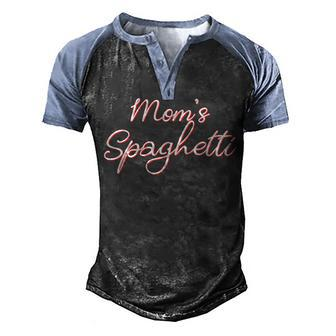 Moms Spaghetti And Meatballs Lover Meme Men's Henley Raglan T-Shirt | Mazezy
