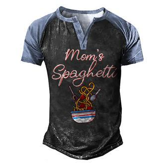 Moms Spaghetti And Meatballs Meme Food Men's Henley Raglan T-Shirt | Mazezy