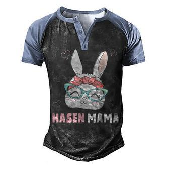 Rabbit Mum Bandana Rabbit Easter Rabbit Mum Men's Henley Raglan T-Shirt | Mazezy