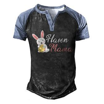 Rabbit Mum Easter Rabbit Mum Rabbit Men's Henley Raglan T-Shirt | Mazezy