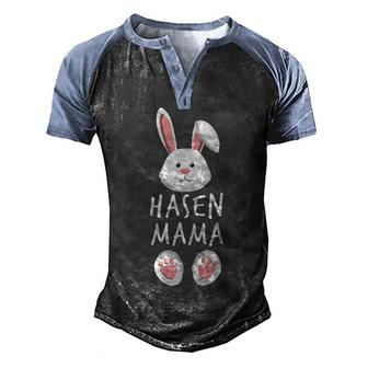 Rabbit Mum Family Partner Look Easter Bunny Easter Men's Henley Raglan T-Shirt | Mazezy