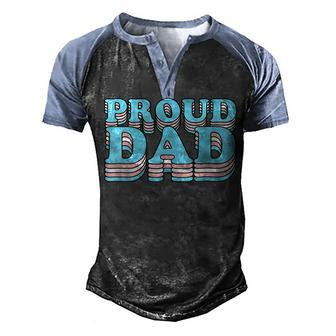 Transgender Pride Father Proud Trans Dad Men's Henley Raglan T-Shirt | Mazezy