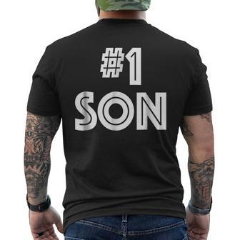 1 Son Family No1 Number 1 Son Gift Mens Back Print T-shirt | Mazezy CA