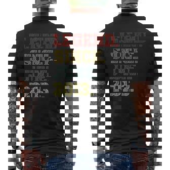 10-Year-Old Legend Since June 2013 10Th Birthday Mens Back Print T-shirt | Mazezy