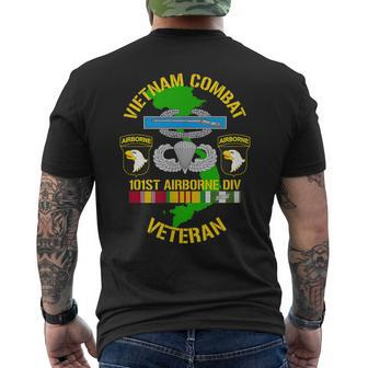 101St Airborne Division Vietnam Combat Veteran Men's Back Print T-shirt | Mazezy