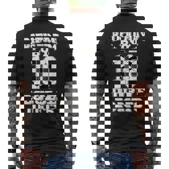 10Th Birthday Boy Double Digits Soccer 10 Years Old Men's T-shirt Back Print | Mazezy