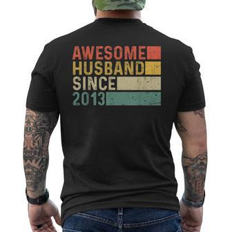 10Th Wedding Anniversary For Him - Awesome Husband 2013 Gift Mens Back Print T-shirt - Seseable