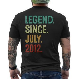 11 Years Old Legend Since July 2012 11Th Birthday Funny Birthday Gifts Mens Back Print T-shirt | Mazezy