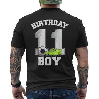 11Th Birthday Soccer Kids Boys 11 Year Old Bday Mens Back Print T-shirt - Seseable