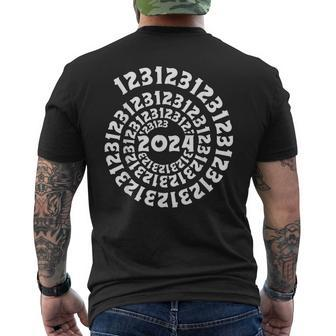 123123 New Years Eve Happy New Year 2024 Men's T-shirt Back Print - Monsterry
