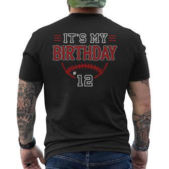 12Yr 12Th Birthday Boy Its My Birthday Baseball Retro Mens Back Print T-shirt - Thegiftio UK