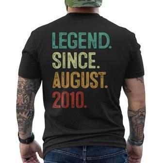13 Years Old Legend Since August 2010 13Th Birthday Mens Back Print T-shirt - Monsterry DE