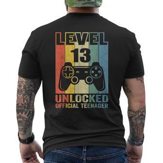 13Th Birthday Boy Level 13 Unlocked Official Nager Mens Back Print T-shirt | Mazezy UK