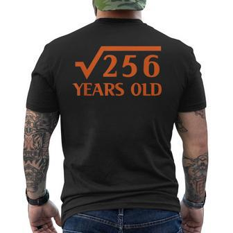 16Rd Happy Birthday 16 Years Old Square Root Of 256 Mens Back Print T-shirt | Mazezy