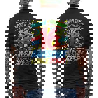 16Th Birthday Comic Style Awesome Since 2007 16 Year Old Boy Mens Back Print T-shirt | Mazezy