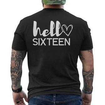 16Th Birthday Sweet 16 Sweet Sixn 16 Birthday Mens Back Print T-shirt - Thegiftio UK