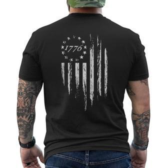 1776 American Flag Betsy Ross 13 Stars Usa 4Th Of July Gift Mens Back Print T-shirt | Mazezy
