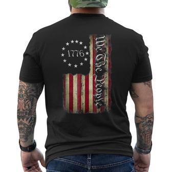 1776 We The People Patriotic American Flag 4Th Of July Usa Mens Back Print T-shirt | Mazezy