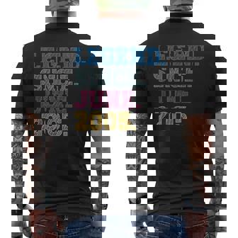 18-Year-Old Legend Since June 2005 18Th Birthday Mens Back Print T-shirt | Mazezy