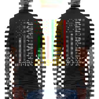 1865 Junenth Black History Freedom 1865 African American Mens Back Print T-shirt | Mazezy