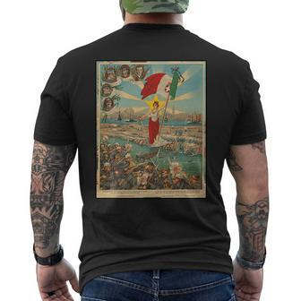 1918 - British - French - American - Italian - World War I Mens Back Print T-shirt | Mazezy
