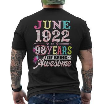 Since 1922 98 Years Old 98Th Birthday June Queen 2020 Men's Back Print T-shirt | Mazezy