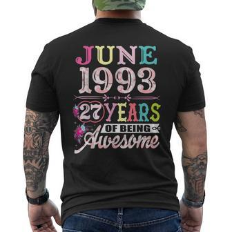 Since 1993 27 Years Old 27Th Birthday June Queen 2020 Men's Back Print T-shirt | Mazezy