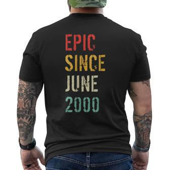 19Th Birthday Epic Since June 2000 Men's Back Print T-shirt | Mazezy