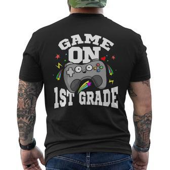 1St Grade Teacher & Student - Game On Video Controller Gifts For Teacher Funny Gifts Mens Back Print T-shirt | Mazezy AU