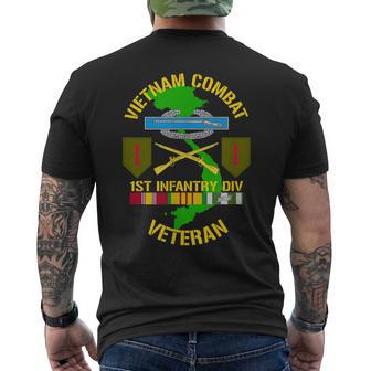 1St Infantry Division Vietnam Combat Veteran Men's Back Print T-shirt | Mazezy