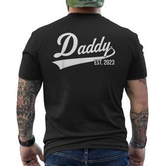 1St Time Dad Est 2023 New First Fathers Day Daddy 2023 Mens Back Print T-shirt - Thegiftio UK