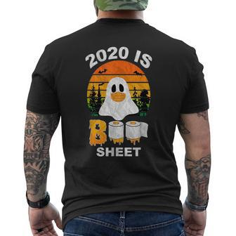 2020 Is Boo Sheet Funny Halloween Boo Toilet Paper Halloween Funny Gifts Mens Back Print T-shirt | Mazezy