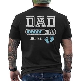 Soon To Be Dad Est 2024 Fathers Day New Dad Vintage Mens Mens Back Print T-shirt