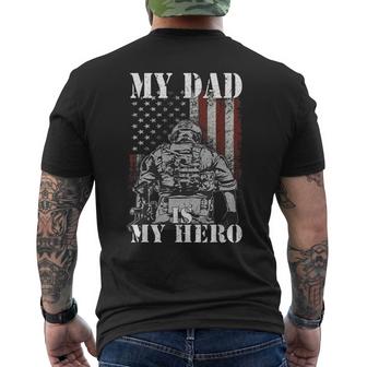 My Daddy Is My Hero Military Dad  Fathers Day 4Th Mens Back Print T-shirt