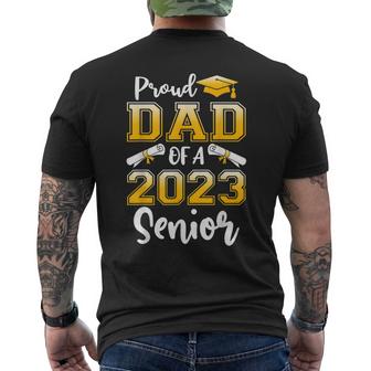 Proud Dad Of A Class Of 2023 Senior Funny Graduation Mens Back Print T-shirt
