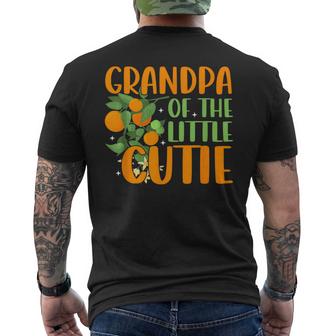 Baby Shower Orange 1St Birthday Party Grandpa Little Cutie Mens Back Print T-shirt