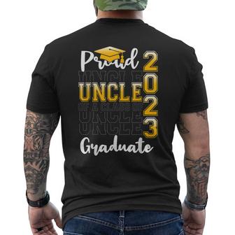 Proud Uncle Of A Class Of 2023 Graduate Funny Graduation Mens Back Print T-shirt