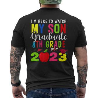 My Son Graduated 8Th Grade Class Of 2023 Graduation Mens Back Print T-shirt